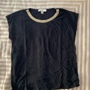 Michael Kors Black Top with Gold Accent